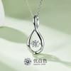 Pequeño colgante fresco de moissanita persistente inteligente de 0.5 quilates cadena clavicular corazón danzante collar de diamante cultivado al por mayor