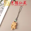 Cadena para Teléfono Gato de Cola Larga Sándalo Amarillo, Colgante Gato Lindo Yiming Xianyuan, Adorno Creativo Llavero de Coche
