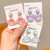 Aretes de Clip Lindos de Princesa Elsa para Niños Sin Perforación Aretes de Dibujos Animados para Niña Pequeña Aretes Colgantes para Bebé Aretes Anti-Dolor