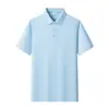 Camiseta Polo Roma de Algodão de Fibra Longa 210g Feita Sob Medida Roupa de Trabalho de Alta Qualidade Verão Cor Sólida Manga Curta Camiseta de Trabalho com Bordado