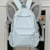 Mochila minimalista e fofa estilo japonês para estudantes do sexo feminino, alto apelo estético, grande capacidade, adequada para o ensino fundamental II e médio