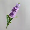 Violeta Artificial, Delfínio de Haste Única, Arranjo Floral Decorativo para Casamento em Hotel, Flor Artificial para Decoração de Casamento, Material de Flor Artificial