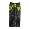 Aliexpress Venta al por mayor Primavera Nueva Versátil para Mujer Cintura Media Estampado Floral Falda Cruzada 4758054