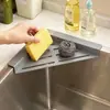 Estante de Almacenamiento con Drenaje para Esquina de Fregadero de Cocina Colocación Directa Sin Taladrar Usa Diseño de Guía de Agua Hueca Drena Rápidamente