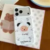 Capinha de Celular Ursinho Biscoito Fofa e Adorável para Meninas, Adequada para Apple iPhone 15/16/17 Pro Max