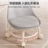 Taburete de Polea para Sala de Estar Rueda Universal Silenciosa Silla Pequeña Desmontable Nuevo Respaldo Bajo Bolsa Suave Popular Banco con Ruedas