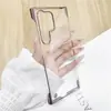 Adequado para Capa de Celular Transparente Galvanizada Sem Moldura Samsung S25Ultra Capa Protetora Não Amarelante S24Plus Transfronteiriça