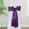 Comércio Exterior Fita de Cetim Flor de Laço para Encosto de Cadeira Fabricante Atacado Decoração de Capa de Cadeira para Casamento Banquete Hotel Fita de Cetim