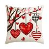Funda de almohada para el Día de San Valentín Amazon Comercio exterior Transfronteriza Imitación de lino Decoración de boda para el Día de San Valentín Funda de cojín Funda de almohada de amor