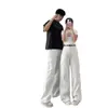 Venta al por mayor Exportación Pantalones Vaqueros de Trabajo Multibolsillos para Hombres y Mujeres, Nuevos de Cintura Alta Adelgazantes de Corte Holgado Largos hasta el Suelo