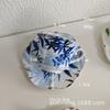 Taza de edad media azul y flor Taza de café platillo juego Cerámica Retro estilo Europeo Exquisito Gama alta Lujo ligero Taza para el té de la tarde