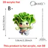 Chaveiro Acrílico 2D Fofo e Divertido Transfronteiriço com Múltiplos Padrões para Escolher, Apresentando Personagens de Desenho Animado Como Anões, Frutas e Ratos, Adequado como Pingente de Bolsa