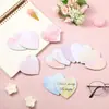 Notas Adhesivas de Corazón de Colores Personalizadas Transfronterizas, Notas Adhesivas Creativas Rasgables Reutilizables para Agendas Escolares, Notas de Mensajes de Oficina y Bloc de Notas