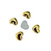 Golden Half Love Plástico Imitação Pérola Pêssego Coração Prata UV Banhado Contas Sapatos Acessórios Acessórios Acessórios