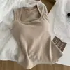 Camisola Bonita com Decote Quadrado, Alças Largas e Costas Lindas para Mulheres com Bojos, Adequada para Usar por Baixo ou por Cima, Emagrecimento, Esconde os Seios Laterais, Top Base Sem Mangas