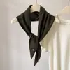 Bufanda Triángulo Engrosada Patrón de Diamantes 100% Lana Bufanda Cruzada Otoño/Invierno Nuevo Estilo Cálida Color Sólido Bufanda Pequeña para el Cuello para Mujer