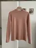 KEKEZOON playera básica de manga larga ajustada de color liso con cuello alto pequeño top toma real 8803