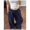 Colección nueva Primavera/Otoño 2026: Pantalones de chándal anchos, de pierna recta, holgados, estilo retro americano, de pierna ancha, modernos y sencillos, con efecto de realce de glúteos, y diseñados como pantalones deportivos largos