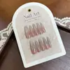 Uñas Premium para Arte de Uñas Puntas de Uñas Gradiente Rubor Ojo de Gato Pegatinas para Uñas Blanco Deslumbrante Uñas Portátiles para Chicas Calientes Uñas Postizas