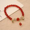 Pulsera de ágata roja natural dulce y fresca de ágata Mori, estudiante, niña, corazón, nueva pulsera china para el cabello
