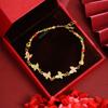 Novo bracelete de ouro vietnamita estilo chinês florzinha retrô borboleta brilho flor de carro contas bracelete joia de nicho feminina atacado