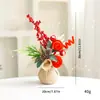 Adornos de Lino de Frutas Rojas Navideñas Más Vendidos Transfronterizos Decoraciones para Árbol de Navidad Adornos para Montaje de Escenas Entrega Directa de Fábrica