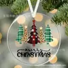 Amazon Cross-Border Novo Produto Pingente Redondo de Natal em Acrílico Joia Presente Acessórios para Casa Presente de Natal