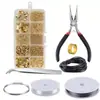 Paquete de Materiales para Accesorios de Joyería DIY Europeos y Americanos Gancho para Oreja de Círculo Único Cierre de Langosta Pulsera Collar Producción Amazon