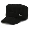 Gorra plana de invierno para hombres de mediana edad y ancianos, para papá y abuelo, a prueba de frío para exteriores, engrosada con forro polar para abrigar, gorra de algodón