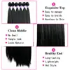 Kit de Extensão de Cabelo Africano Transfronteiriço Natural Yaki Orgânico Mecha com Fechamento