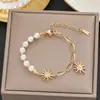 Pulseira Jin Huibai Cor Dourada 18k Europeia e Americana Aço Titânio Sem Níquel Simples Versátil Ins Moda Personalizada Joia de Mão