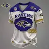 Camiseta para Hombre Estampada de Equipo de la NFL Transfronterizo, Casual de Manga Corta Estilo Jersey de Fútbol Americano, Ropa para Hombre de Comercio Exterior