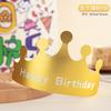 Sombrero de Cumpleaños Plegable Corona Sombrero 2025 Nuevo Sombrero de Fiesta para Niños, Adultos y Bebés Adorno para la Cabeza de Primer Cumpleaños