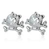 Pendientes de calavera retro personalizados, joyería transfronteriza europea y americana, pendientes de calavera gótica rockera para mujer.