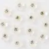15mm Estéreo Flor de Cinco Pétalas Garra Dourada Pérola de Imitação Diamante Flor Pequena DIY Artesanal Grampo de Cabelo Antigo Material para Acessórios de Cabelo