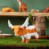 Ornamentos de Escultura em Madeira Artesanais para Exportação Transfronteiriça, Ornamentos de Mesa de Animal Cervo em Madeira Maciça, Artesanato em Madeira de Animais Realistas