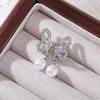 Corea del Sur Sentido del Diseño Personalidad Exagerada Metal Pendientes de Perlas Grandes para Mujer Moda Elegante Francesa Pendientes Pendientes Pendientes Accesorios para las Orejas