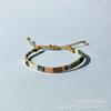 Moda Bohemia para Hombre y Mujer Pulsera Trenzada Estilo Étnico de Colores Arcoíris Hecha a Mano Pulsera Retráctil