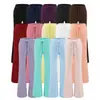Pantalones de Yoga de Felpa Americana Otoño e Invierno Nuevos con Cordón Ajustable Corte Delgado Acampanados Casuales Deportivos