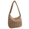 Bolsa de Algodão Outono e Inverno Grande Capacidade Bolsa de Ombro Feminina 2024 Moda Novo Design Nicho Casual Combina com Tudo Bolsa Dumpling