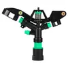Aspersor Automático para Granja Aspersor con Cabezal Giratorio de 360 Grados Aspersor de Brazo Oscilante de Tres Boquillas de 1 Pulgada Aspersor para Jardín Pistola de Rociado con Brazo Oscilante