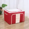 Caja de almacenamiento de ropa plegable, organizador de ropa de tela, caja de almacenamiento de gran capacidad para armario, apilable, debajo de la cama, con tapa