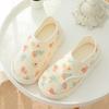 Zapatos de Maternidad con Hebilla para Primavera y Otoño con Tacón Cubierto, Pantuflas de Algodón Florales Gruesas para el Hogar para Mujeres, Zapatos de Maternidad Transpirables Postparto, Antideslizantes