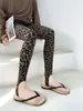 Leggings de piel de tiburón para otoño e invierno, longitud extendida, con pie para mujer, adecuados para usar al aire libre, alta elasticidad, ligeros, transpirables, adecuados para yoga y correr, estilo coreano
