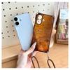 Funda Marrón para Teléfono Móvil Dachshund Apple 16 con Correa Cruzada Adecuada para iPhone15 Funda Suave Completa 14promax Otoño e Invierno