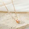 Comercio exterior transfronterizo simple moda titanio acero collar mujeres no se desvanece lujo todo combina personalidad estilo coreano cadena clavícula joyería
