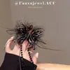 5 Nuevos Pasadores de Pelo con Borla de Perlas y Plumas de Mariposa, Súper Hada Elegantes, Pinzas de Tiburón en la Parte Posterior de la Cabeza, Nuevos Accesorios para el Cabello