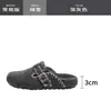Sandálias Birkenstock Peludas Retro de Solado Grosso para Mulheres 2025 Novo Outono e Inverno Sapatos Peludos com Fivela de Cinto Chinelos Fechados para Uso Externo