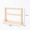 Soporte de exhibición para llaveros, estante de exhibición de joyería de madera maciza con ganchos, perchero para colgar accesorios pequeños, soporte de exhibición para pendientes, exhibidor de pulseras