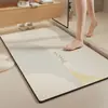 Tapete de Chão para Banheiro, Tapete Antiderrapante, Tapete Absorvente para Pés de Banheiro, Tapete de Lama Diatomácea, Carpete para Porta de Banheiro, Tapete de Chão Doméstico